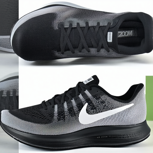 Nike Womens Air Zoom Pegasus 33 Shield Black/Metallic Silver-Dark Grey-Stealth 7.5