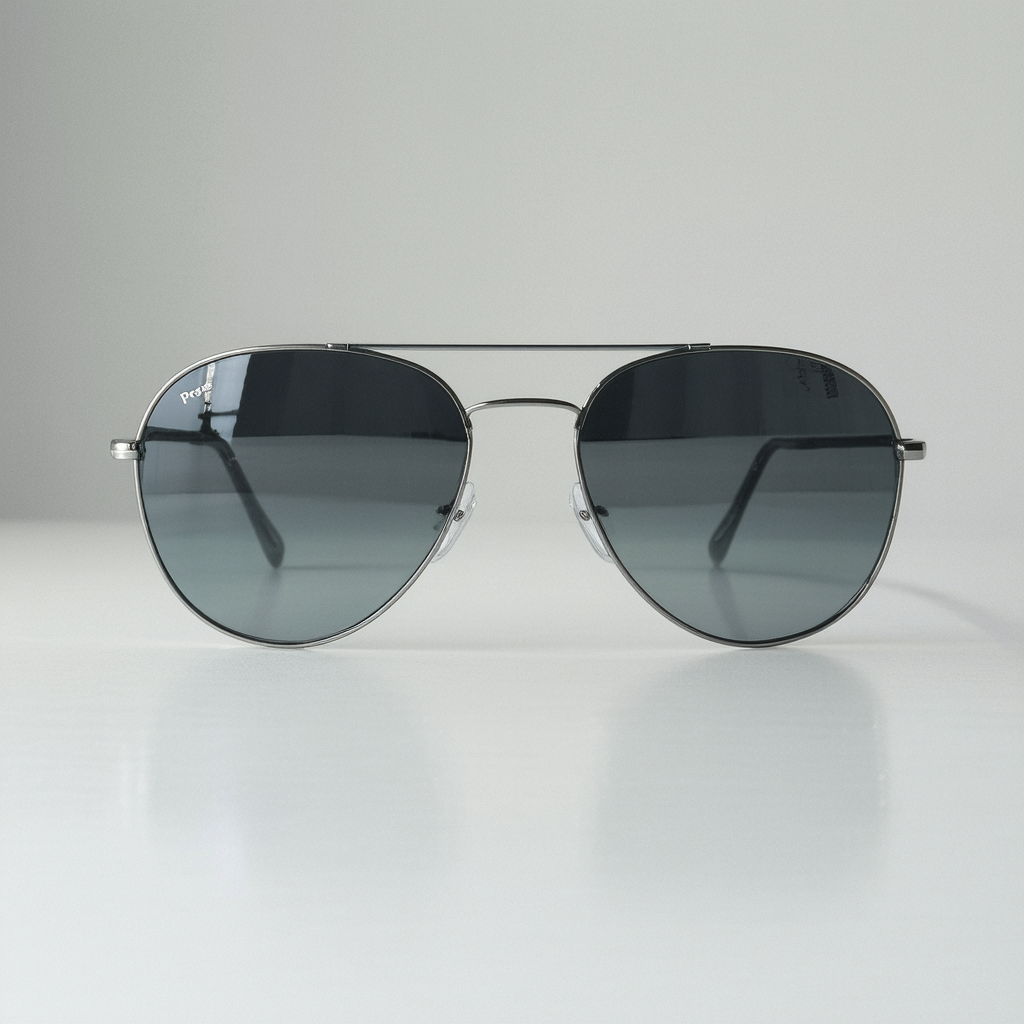 Persol 0PO2449S Silver/Grey Gradient/Dark Grey Polarized One Size