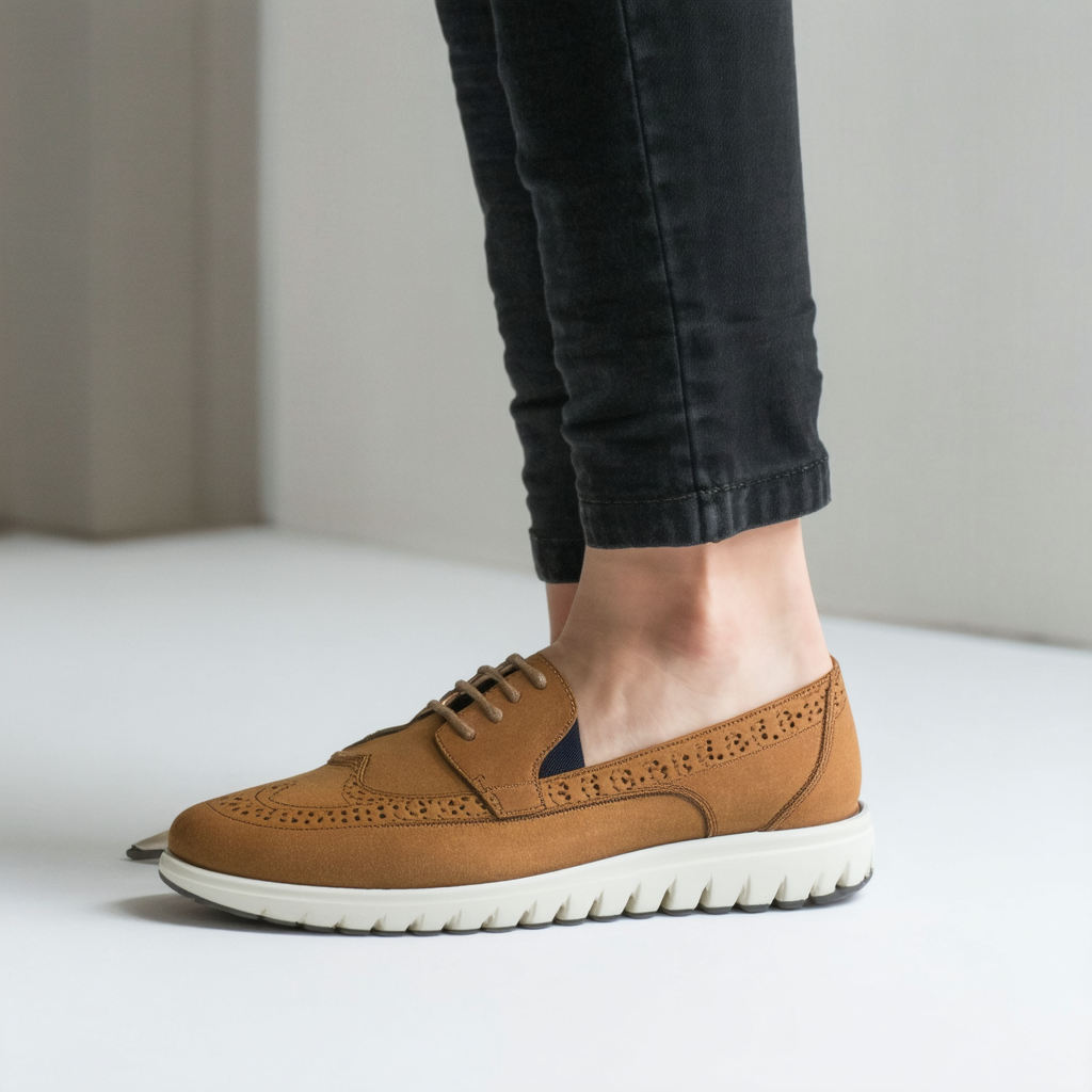 Cole Haan Womens Zerogrand Slip On Wingtip Shoes