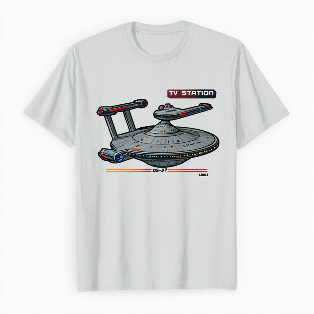 Star Trek TV Series DS9 Station Adult T-Shirt Tee