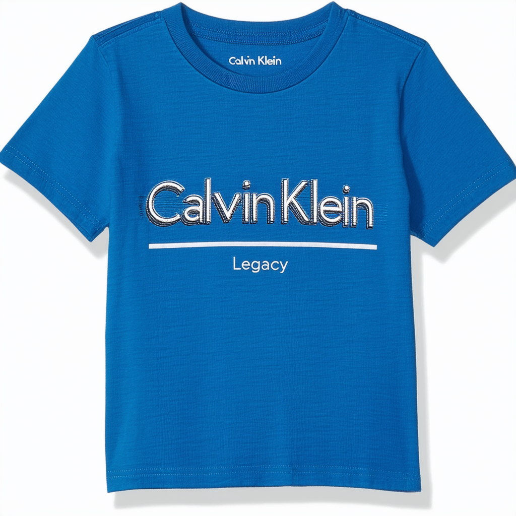 Calvin Klein Boys' Big Short Sleeve Legacy Graphic Crew Neck T-Shirt