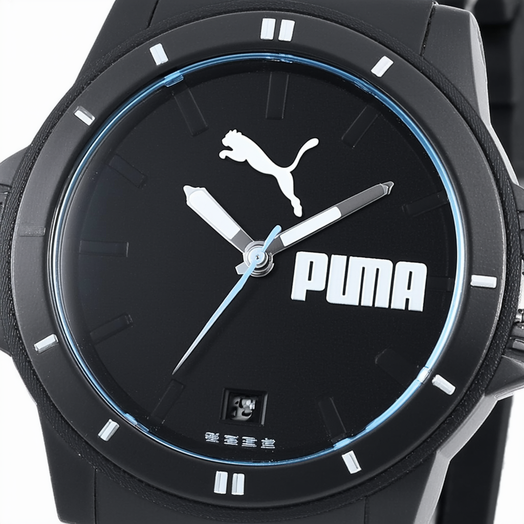 PUMA Men's PU103781003 Advance Black Analog Display Japanese Quartz Black Watch