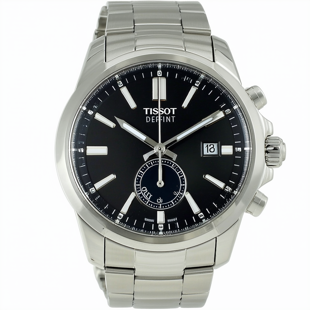 Tissot Men's T0354071105101 Couturier 39mm Black Dial Stainless Steel Watch