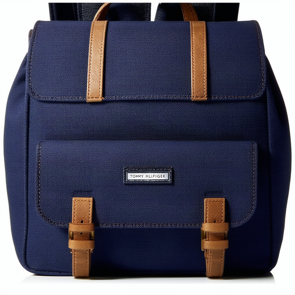 Tommy Hilfiger Women's Backpack Dressy Canvas, Tommy Navy, One Size