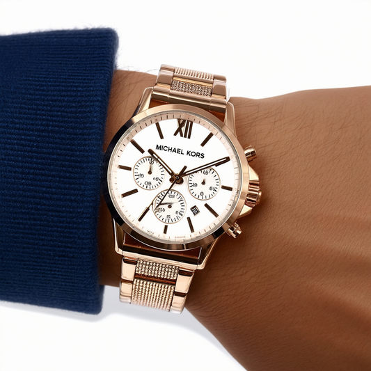 Michael Kors Women's MK5913 - Runway Rose Gold/Navy Watch