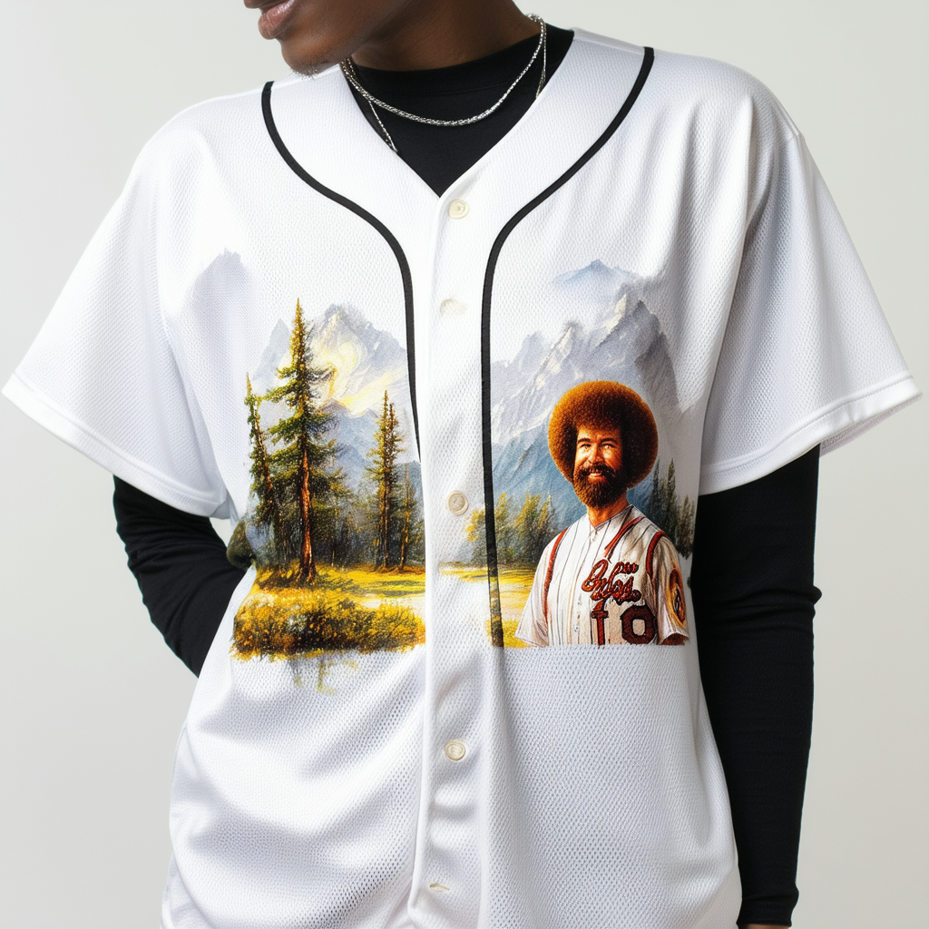 CafePress Bob Ross Style Baseball Jersey Baseball Shirt