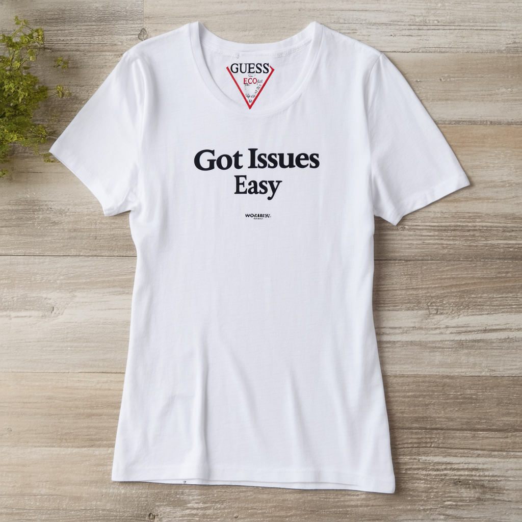 GUESS Women's Eco Short Sleeve Got Issues Easy Tee