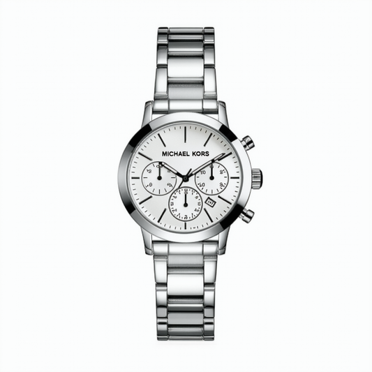 Michael Kors Women's Mindy Three-Hand Silver-Tone Alloy Watch MK7084