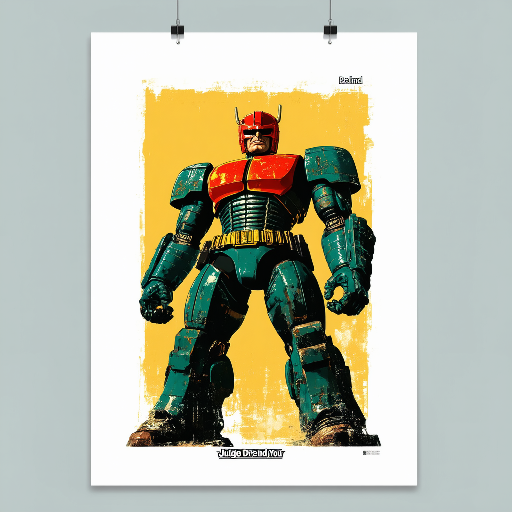 Judge Dredd Behind You Unisex Adult Canvas Brand T Shirt for Men and Women