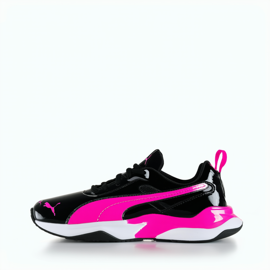 PUMA Women's Enzo Cross Trainer, Black-Fuchsia Patent, 7 M US