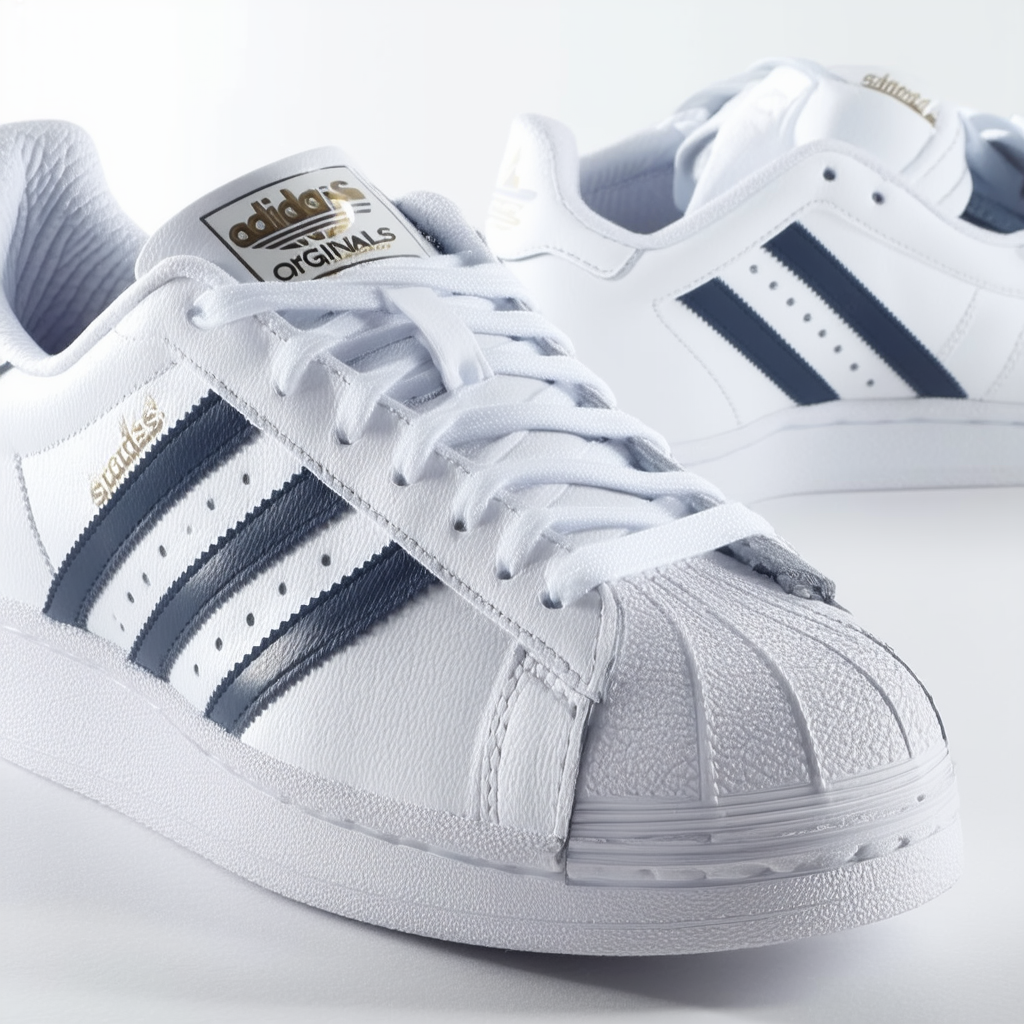 adidas Originals Men's Superstar Shoe Running White/Collegiate Navy, (10 M US)