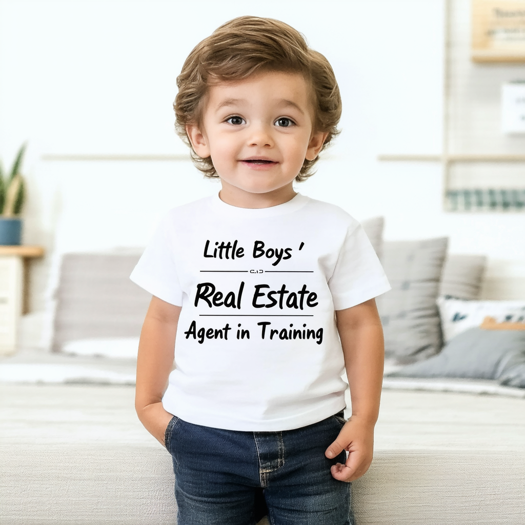 Threadrock Little Boys' Real Estate Agent in Training Toddler T-Shirt