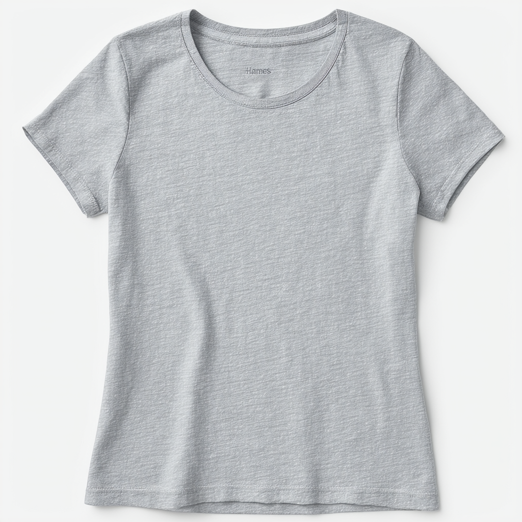 Hanes SL04 Silver for Her Classic Fit Ringspun T