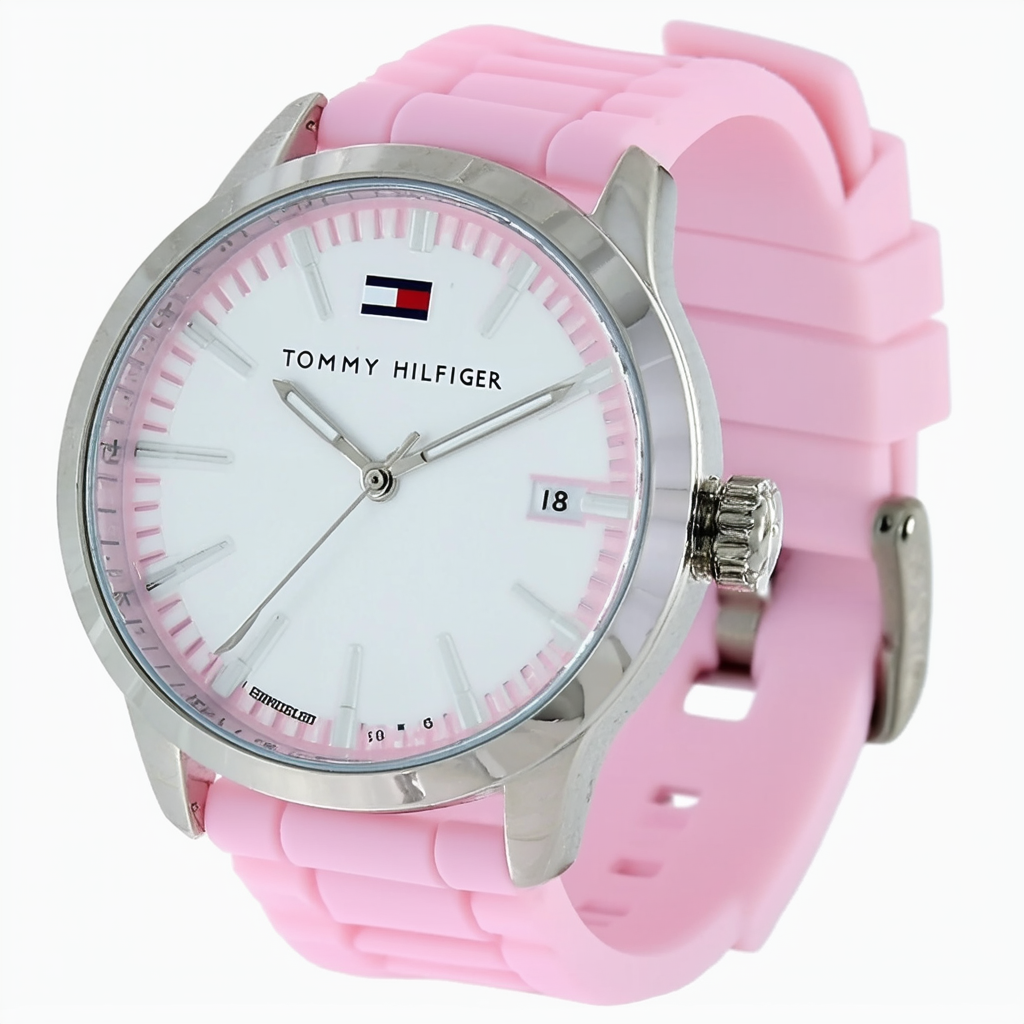 Tommy Hilfiger Women's 1781419 Stainless Steel Watch with Pink Silicone Strap