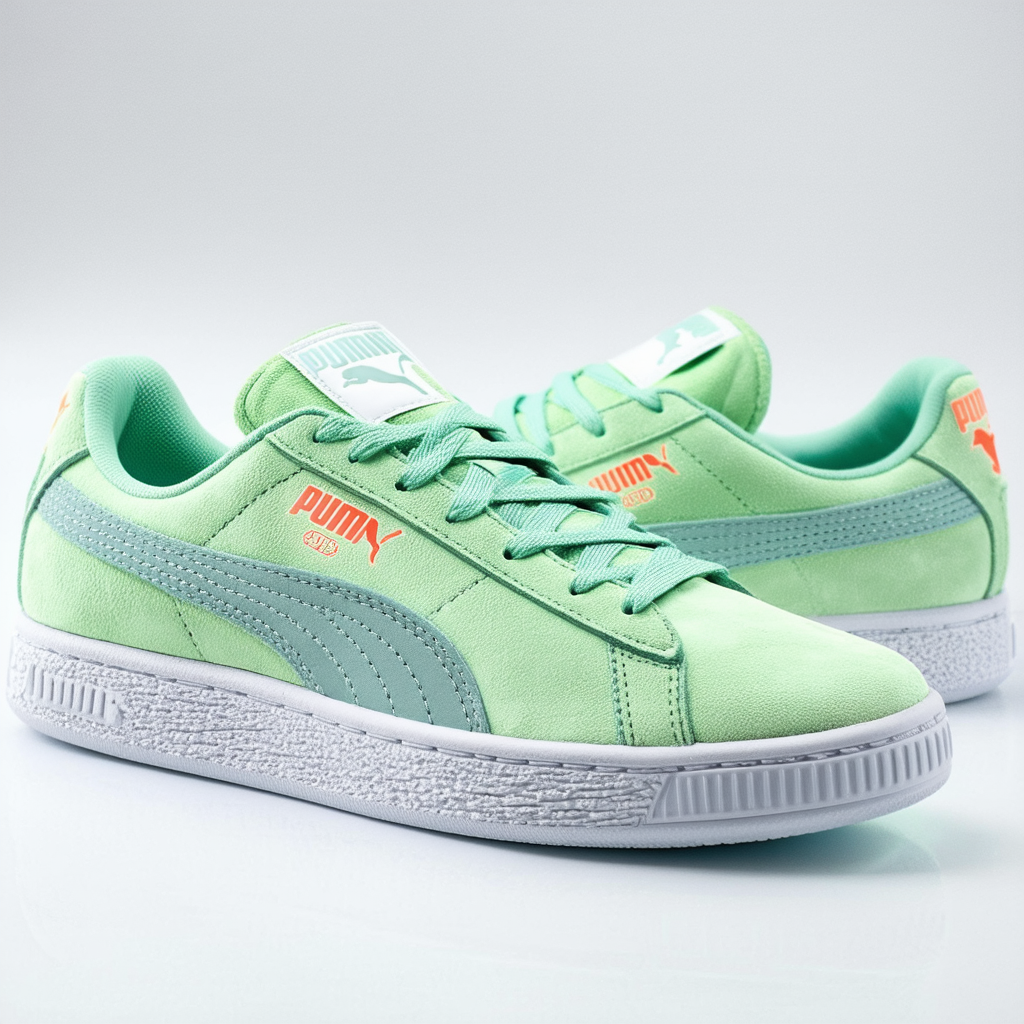 PUMA Men's Suede Emboss Iced Fluo Fashion Sneaker