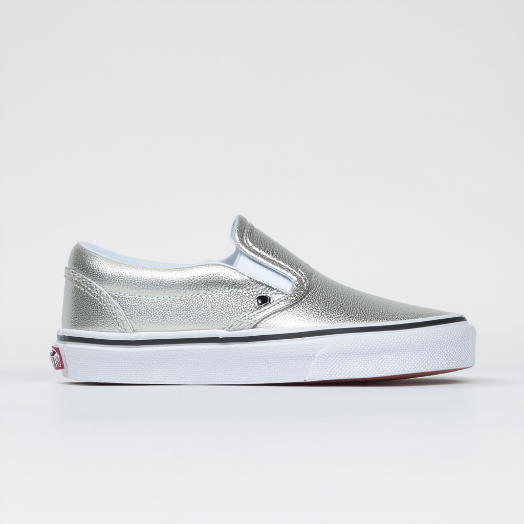 Vans VN0A32QI69Y Preschool Classic Slip ON Footwear Silver True White