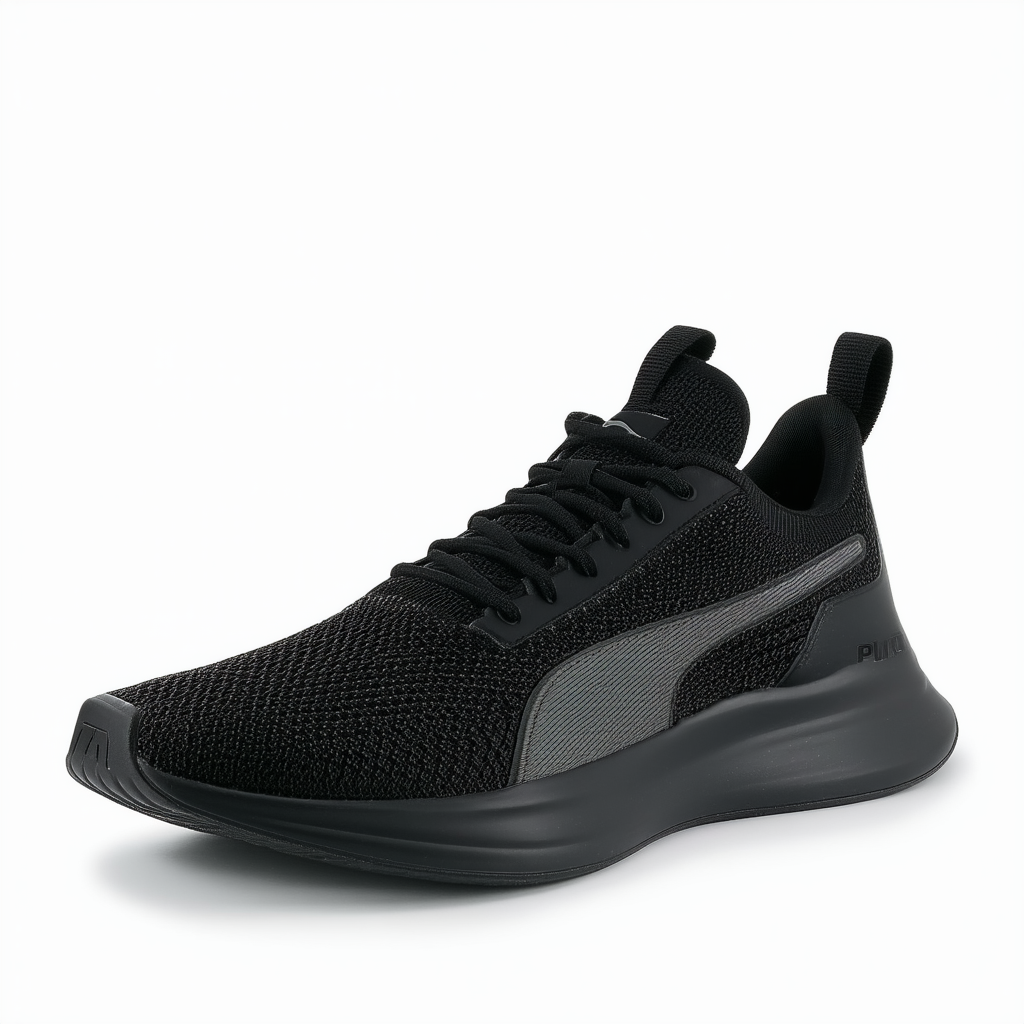 PUMA Men's Electron Street Knit Sneaker, Black-Iron gate, 10.5 M US