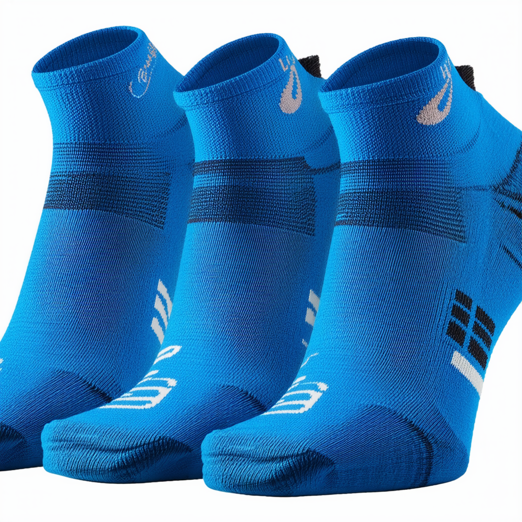 ASICS Men's Quick Lyte Cushion Single Tab Blue Ribbon Socks