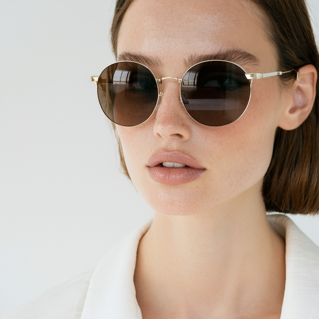 Calvin Klein Women's R735S Round Sunglasses