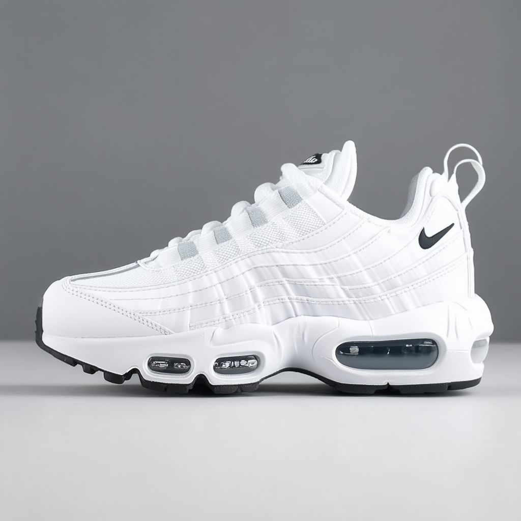 Nike Big Kid's Air Max 95 Recraft White/White-White-White (CJ3906 100)