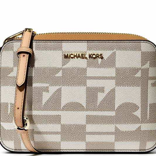 MICHAEL Michael Kors Mott Large Zip Dome Crossbody Vanilla/Acorn One Size