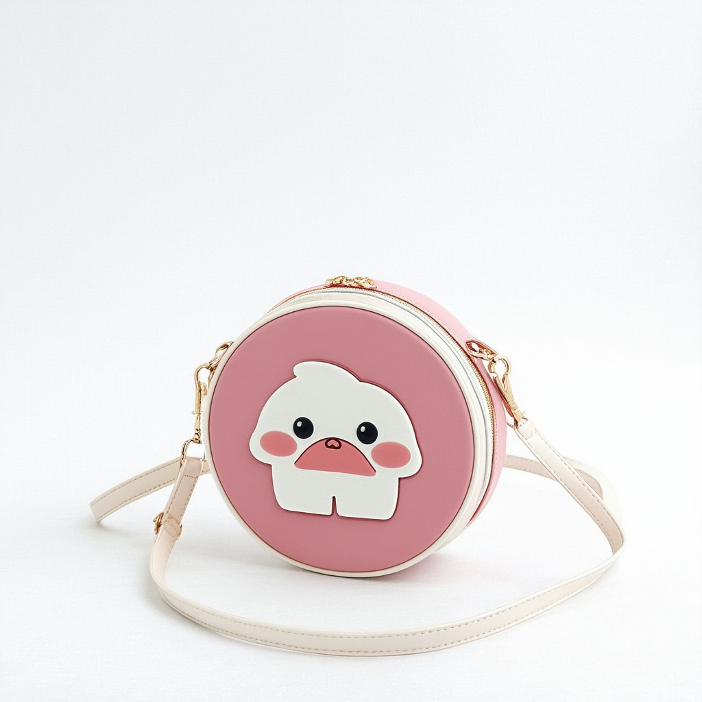 Srluckb round cartoon character purse/crossbody/adjustable strap