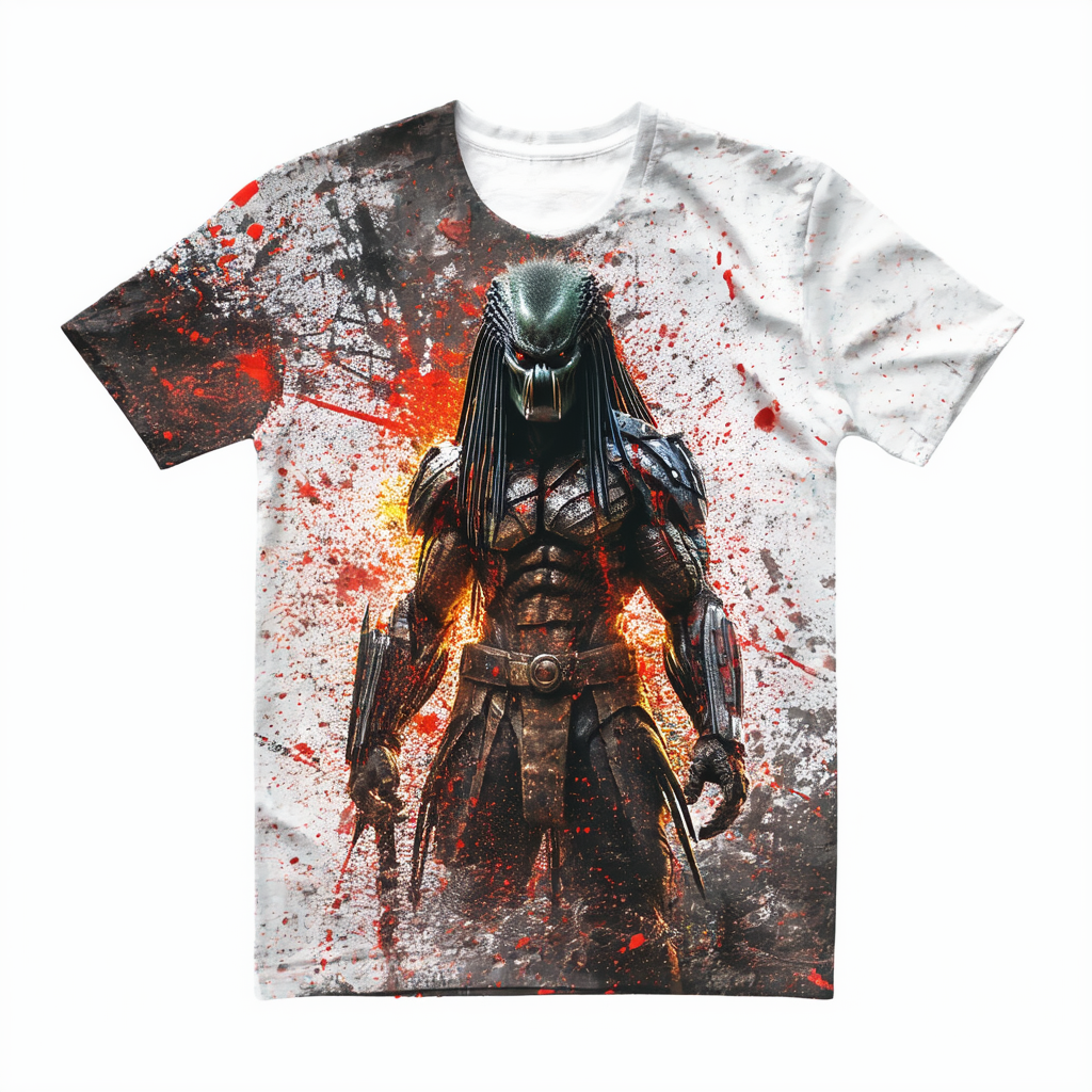 Predator 2018 Splatter Unisex Adult Sublimated T Shirt for Men and Women