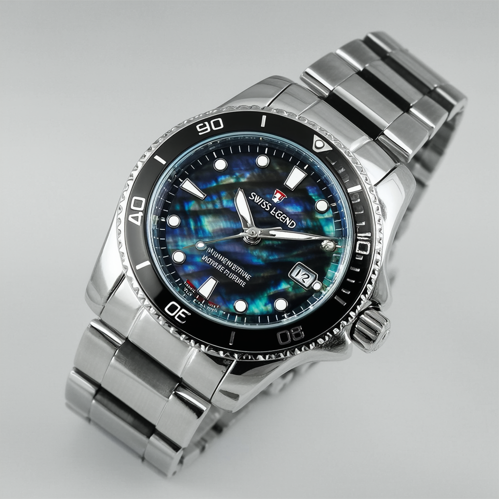 Swiss Legend Women's 11844-BB-01 Neptune Black Mother-Of-Pearl Dial Watch