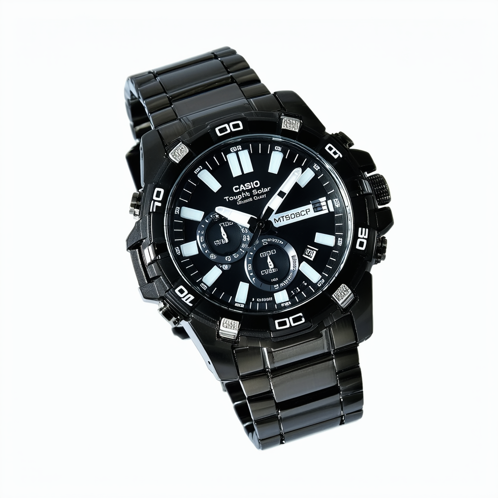Casio Men's Tough Solar Quartz Watch with Stainless-Steel Strap, Black, 20.3 (Model: MTG-M900BD-1CR)