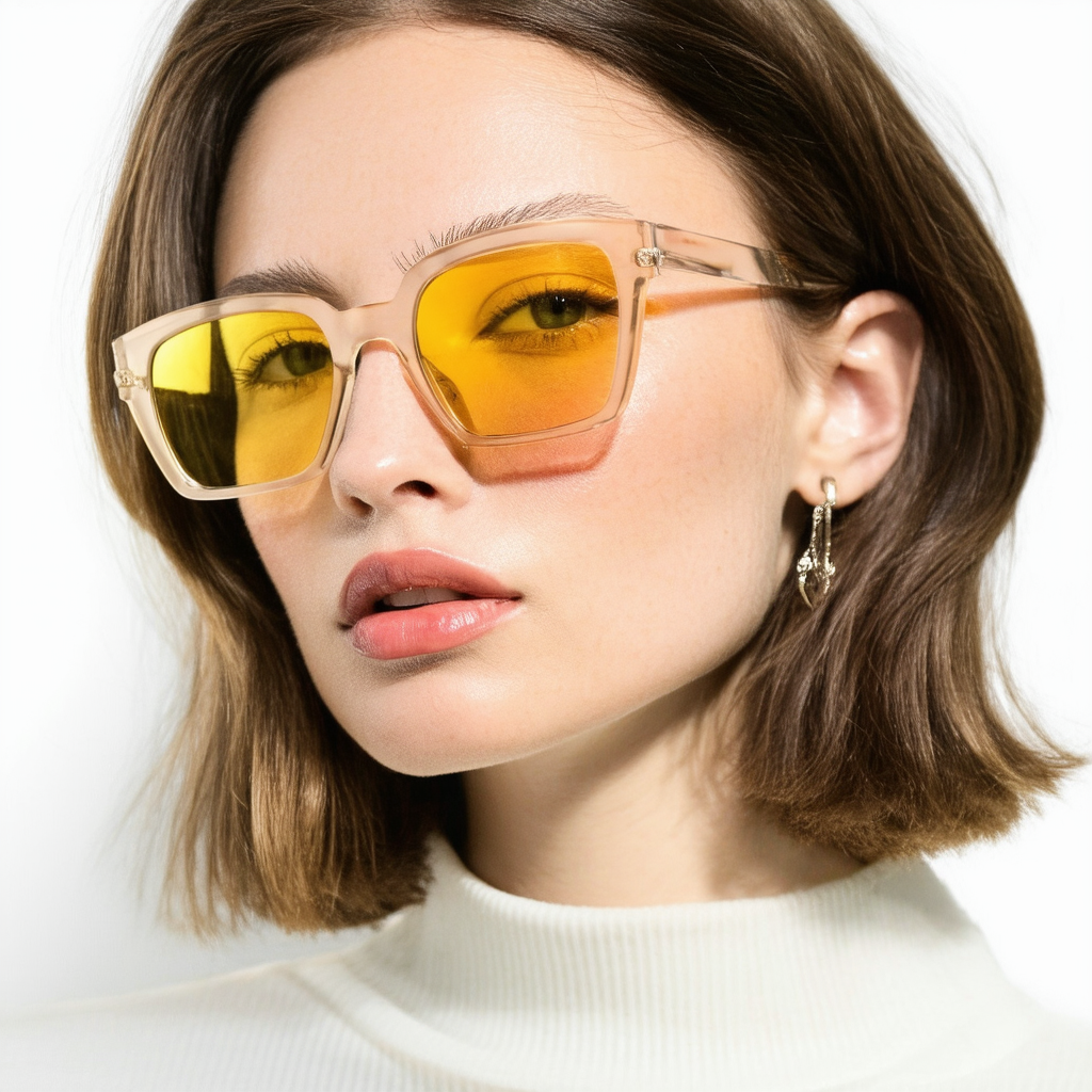 zeroUV Womens Square Sunglasses With UV400 Protected Gradient Lens