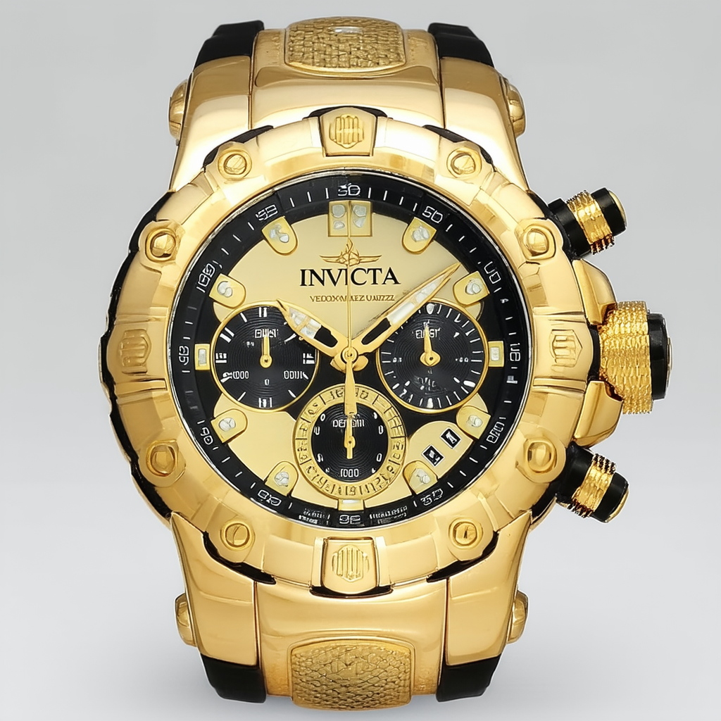Invicta Men Reserve Venom Quartz Watch, Gold, 27793