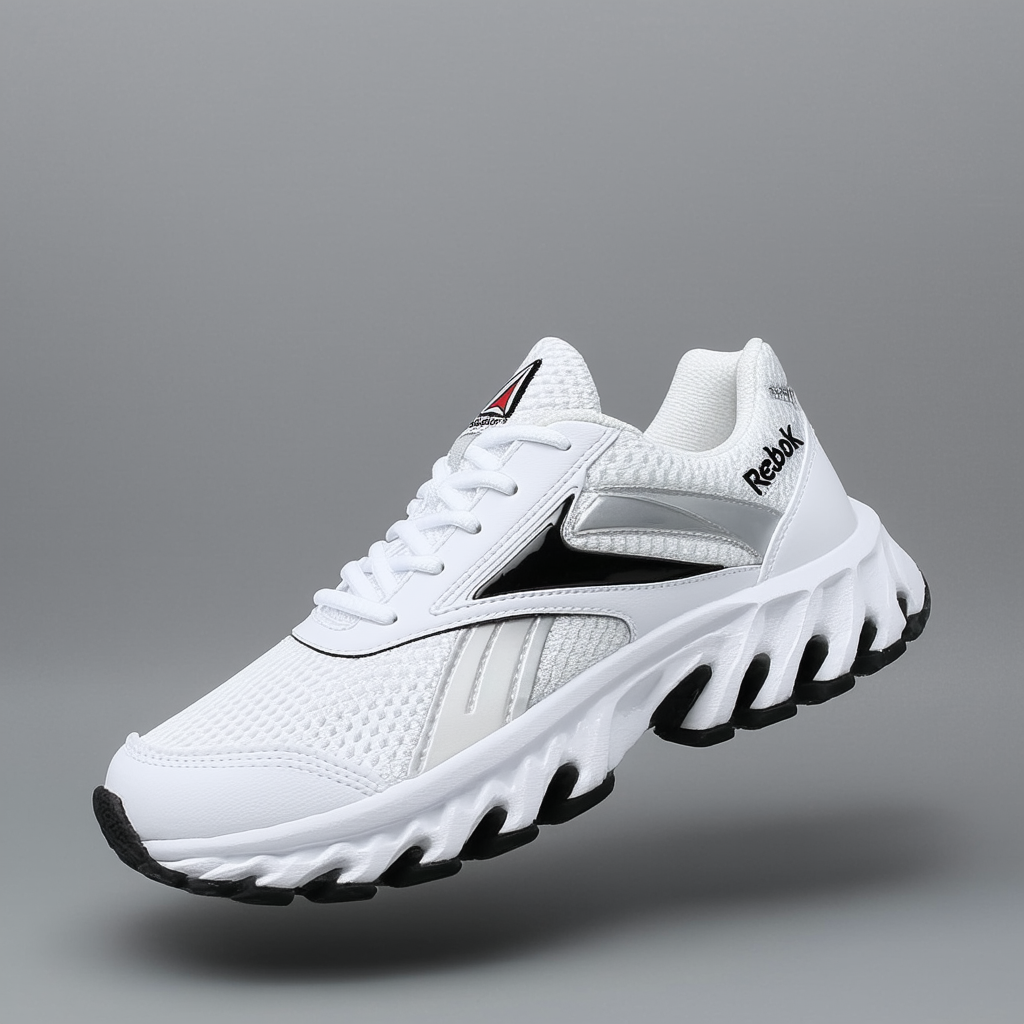 Reebok Zig Return Running Athletic Mens Shoes White/Silver/Black
