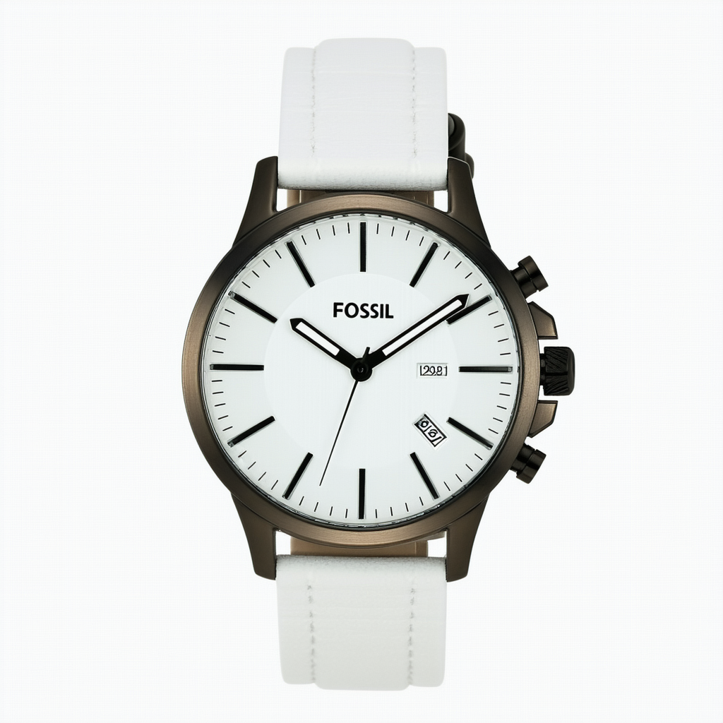 Fossil Men's JR1295 White Dial Watch