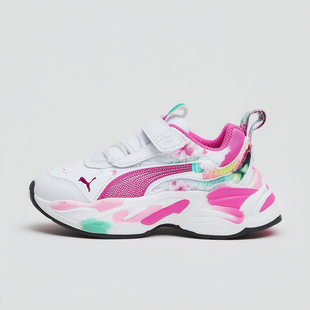 PUMA Kids Girls Rs-Fast Flower Aura - Sneakers Shoes Casual - White