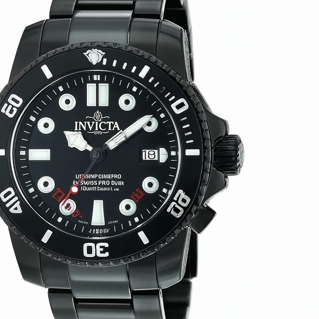 Invicta Men's 18940 Pro Diver Analog Display Swiss Quartz Black Watch