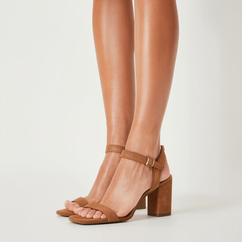 Vince Camuto Women's Footwear Women's Jenabie Block Heel Sandal Heeled, Sandstone, 9.5