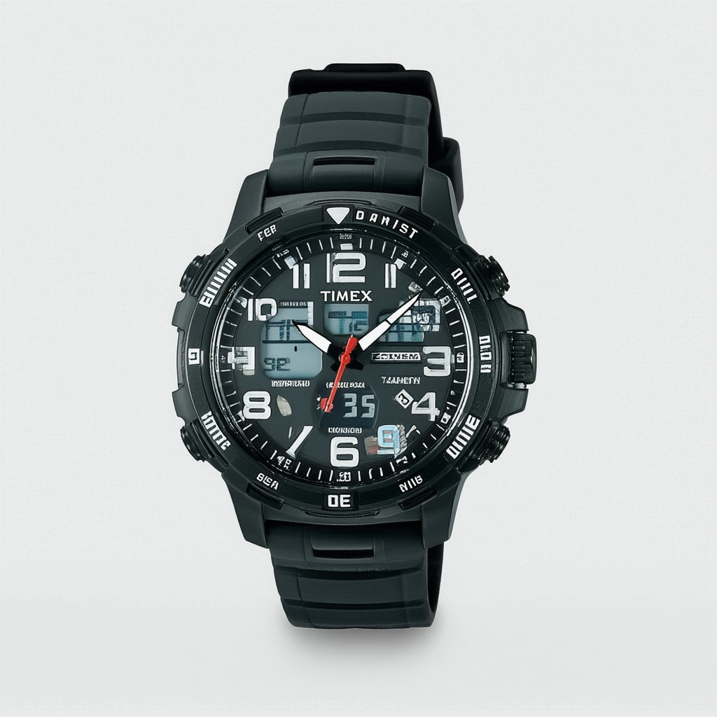 Timex Men's T49744 Analog-Digital Resin Strap Expedition Rubber Strap Watch