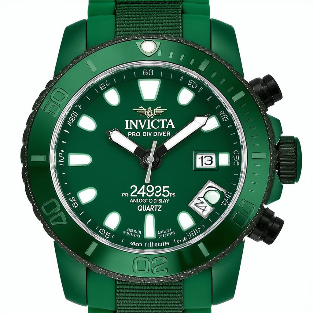 Invicta Men's 24925 Pro Diver Analog Display Quartz Green Watch
