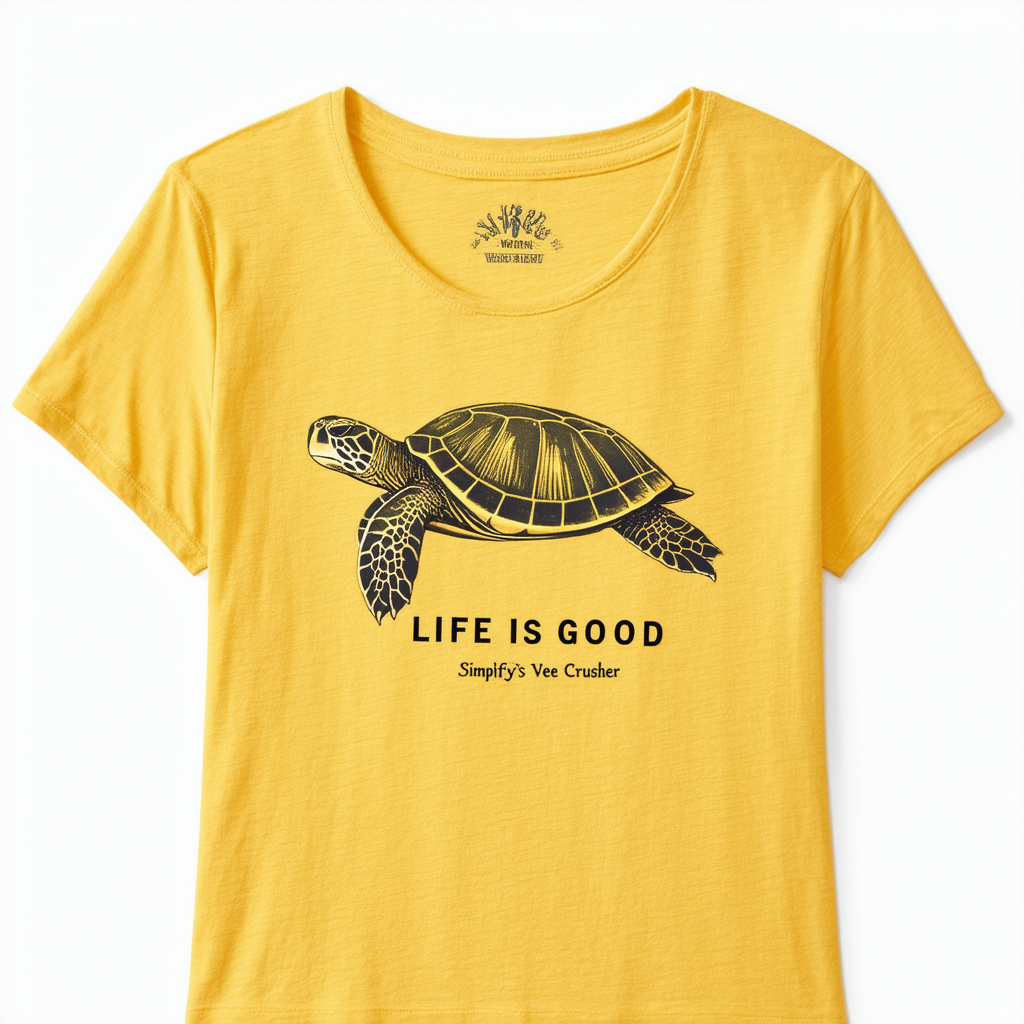 Life is Good Women's Simplify Turtle Vee Crusher Tee