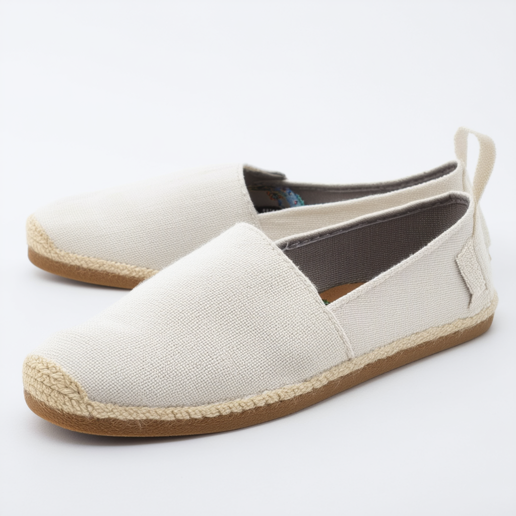 TOMS Womens Alpargata Slip On Flats Casual - Off White