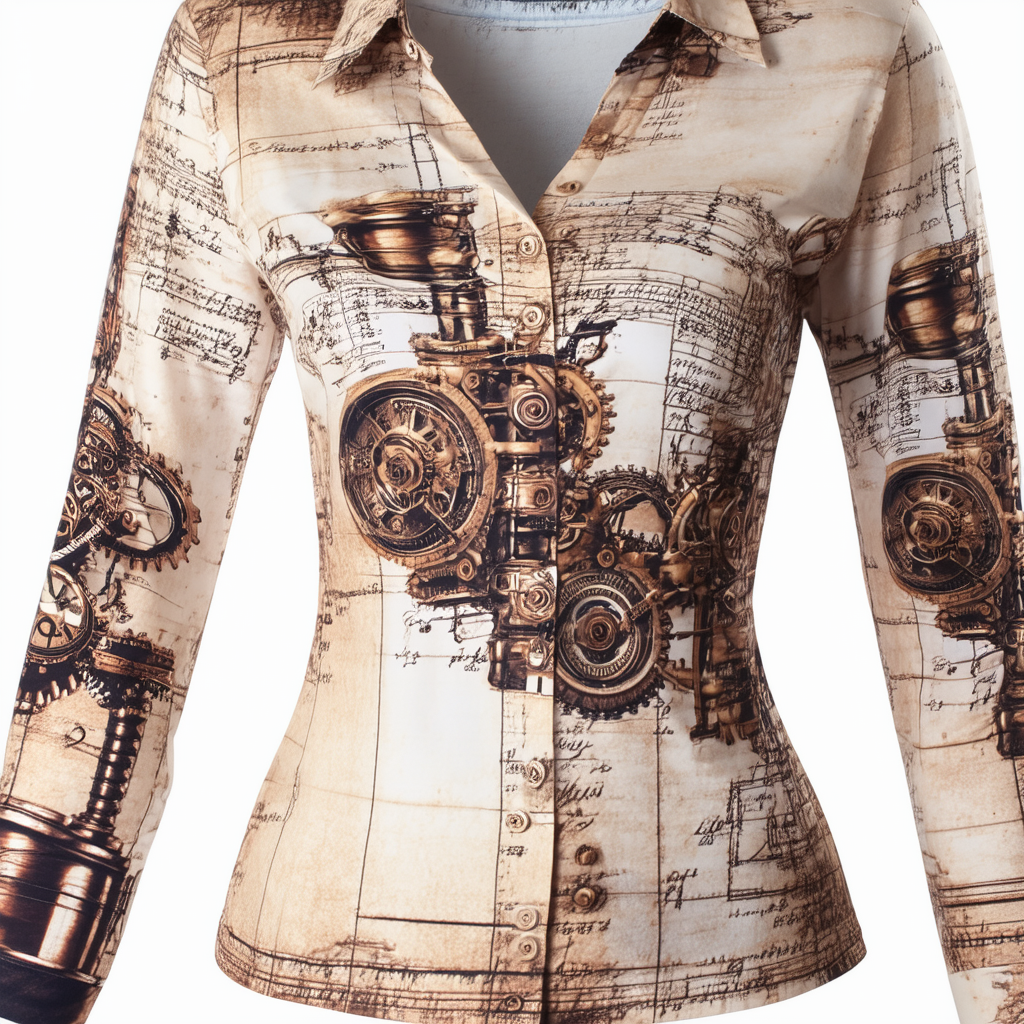 Forum Novelties Women's Steampunk Printed Shirt