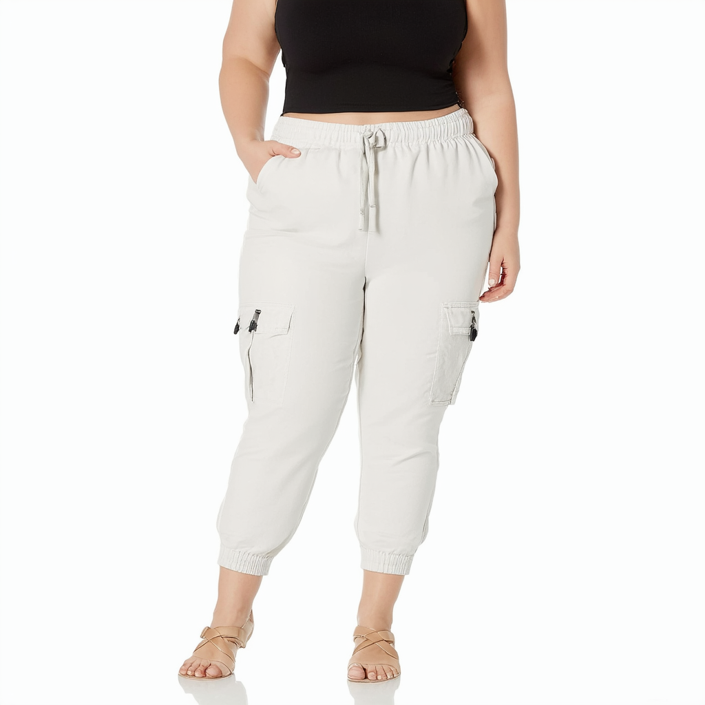 Jessica Simpson Women's Plus Size Sleek Utility Ankle Jogger