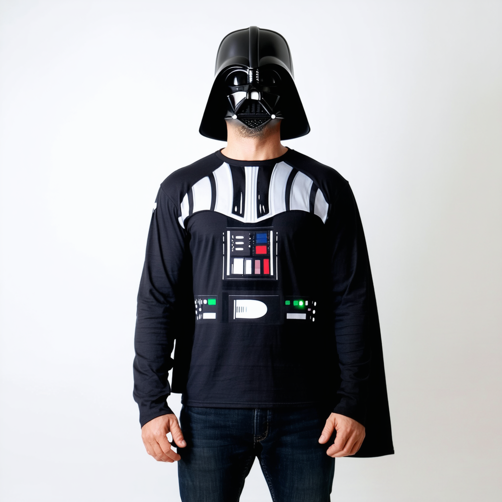 Men's Star Wars Darth Vader Helmet Long Sleeve Shirt