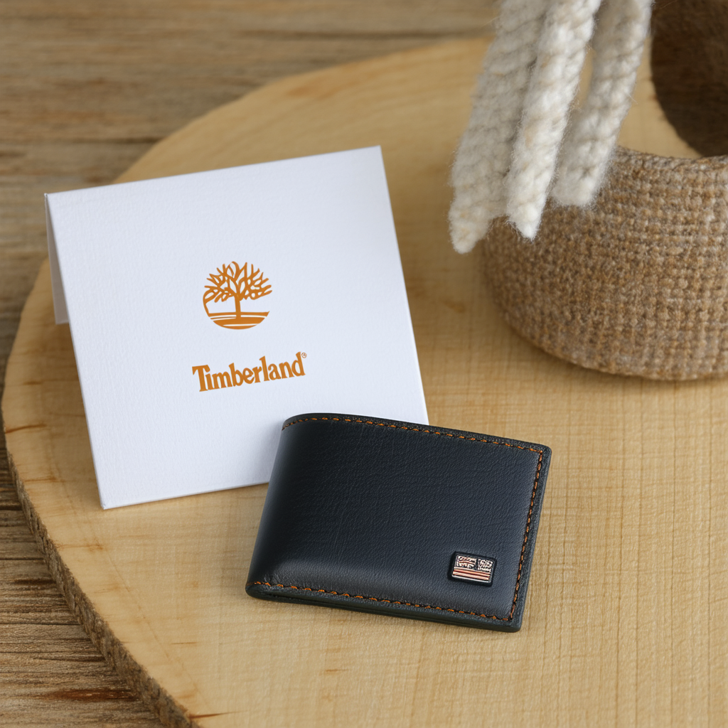 Timberland Women's Leather RFID Small Indexer Snap Wallet Billfold