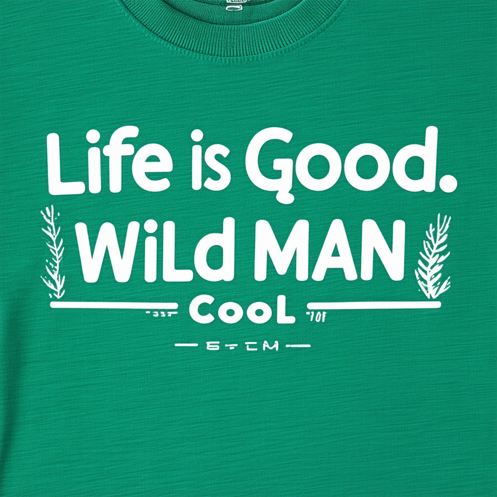 Life is Good Men's Cool Tee Wild Man Fstgrn T-Shirt,
