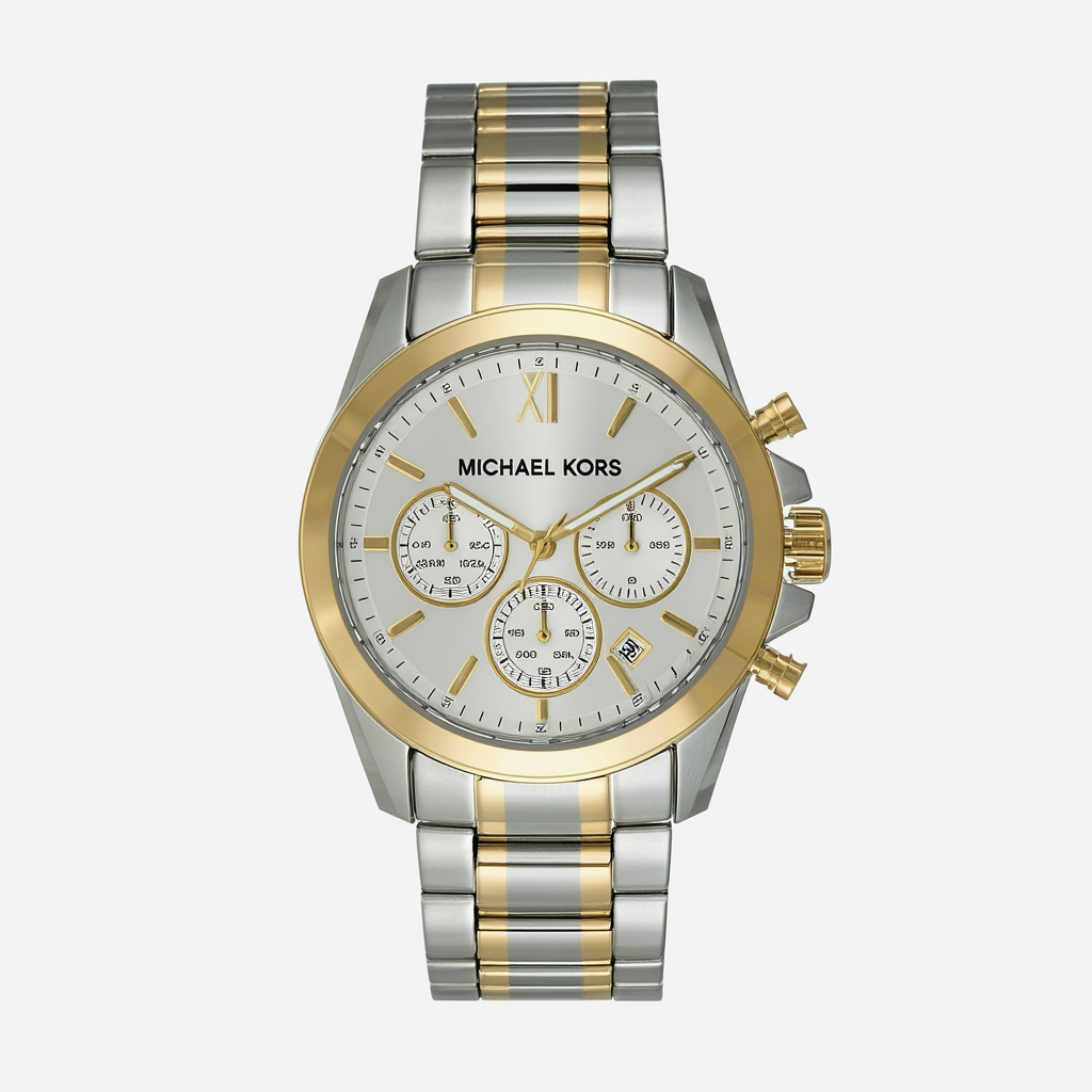Michael Kors - Men's Silver and Gold Stainless Steel Runway - MK7064