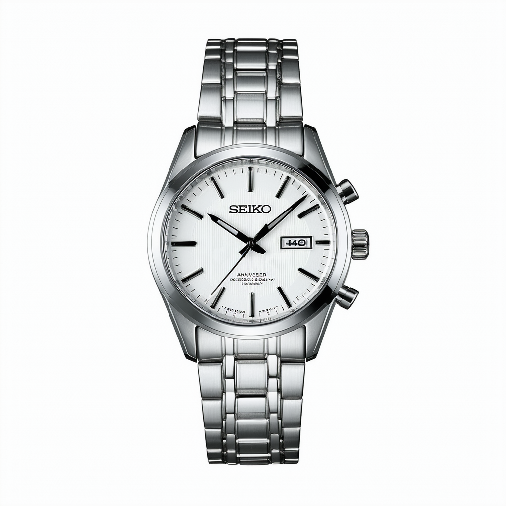 Seiko 140th Anniversary Silver Dial Men's Watch SSB395