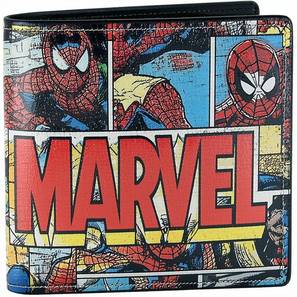 Marvel Comics Men's Retro Interior Print Bifold Wallet, Multicolor, One Size