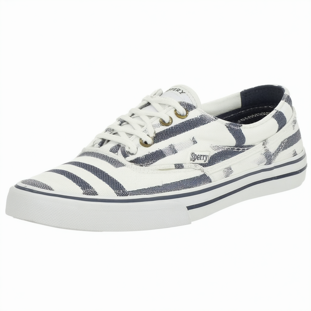 Sperry Men's Striper II Slip On Nautical sneaker, White, 9.5 M