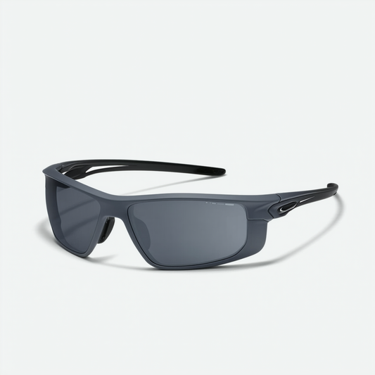 Nike Terminus E Rectangular Sunglasses, Matte Wolf Grey/Black, 76 mm